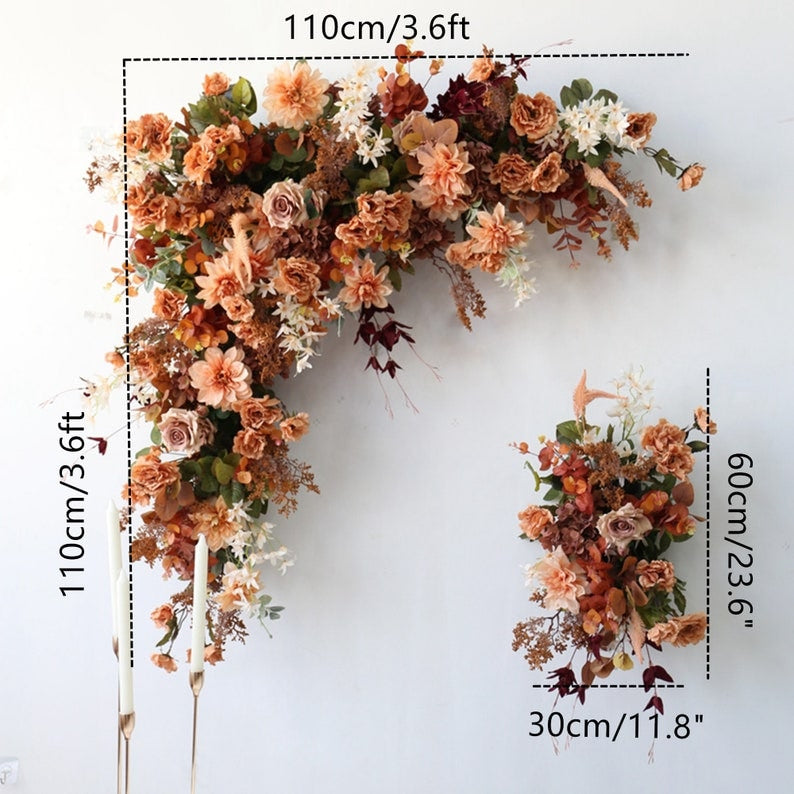 Brown Wedding Archway Flower for Wedding Party Decor Proposal - KetieStory