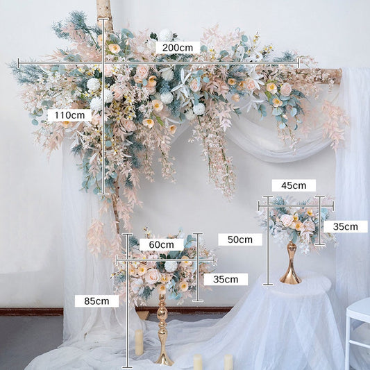 Blue Pink Wedding Arch for Wedding Party Decor Proposal - KetieStory