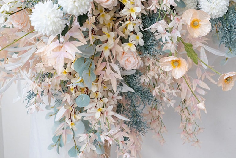 Blue Pink Wedding Arch for Wedding Party Decor Proposal - KetieStory