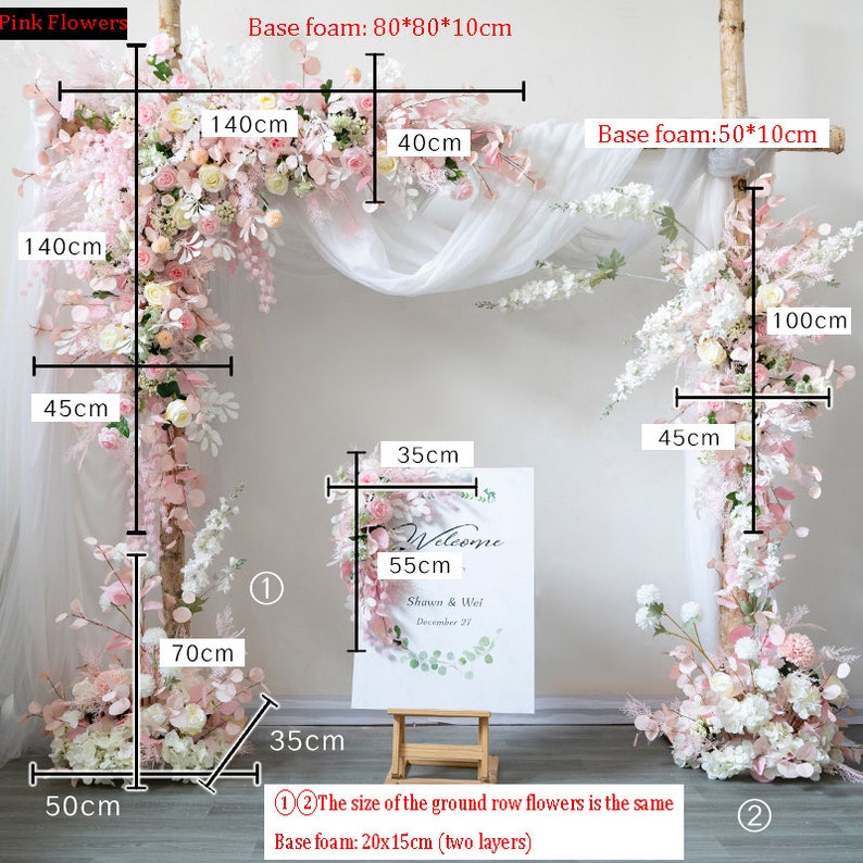 Pink Wedding Arch Flower for Wedding Party Proposal Decor - KetieStory