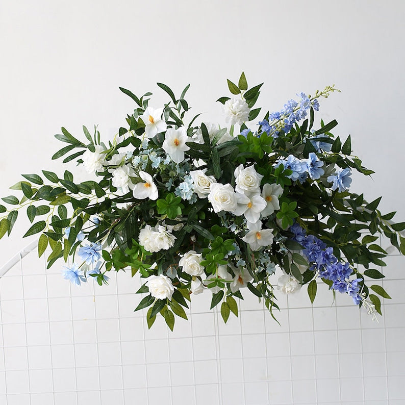 Blue Green Wedding Archway Flower for Wedding Party Decor Proposal - KetieStory