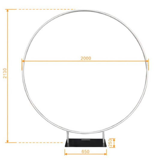 Round Metal Wedding Backdrop Arch Stand Frames for Wedding Party Proposal Decor - KetieStory