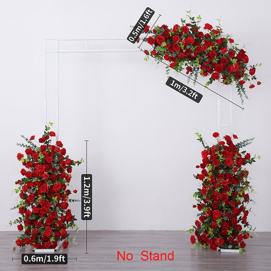 Red Rose Floral Green Leaves for Wedding Party Decor Proposal - KetieStory