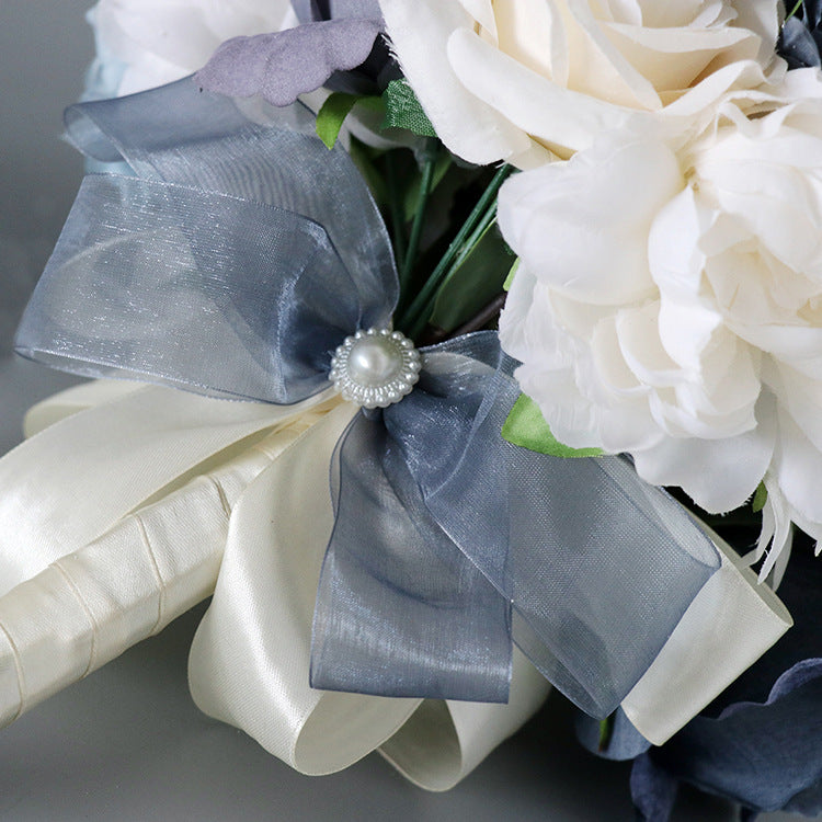 Bridal Bridesmaid Bouquets Haze Blue - KetieStory