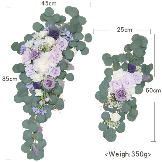 Purple Rose Arch Flowers for Wedding Party Decor - KetieStory