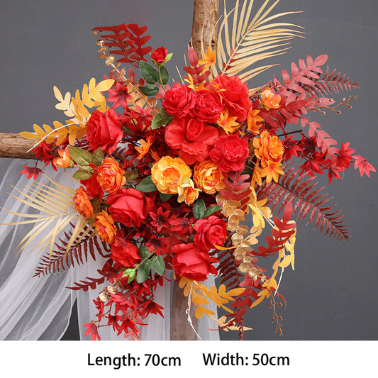 Red Orange Flowers Set for Wedding Party Decor Proposal - KetieStory