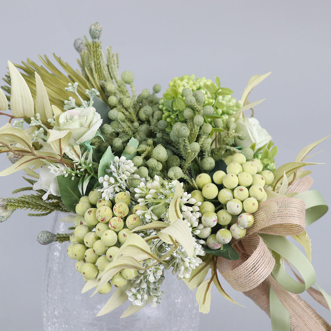 Bridal Bouquet Green for Wedding Party Proposal - KetieStory