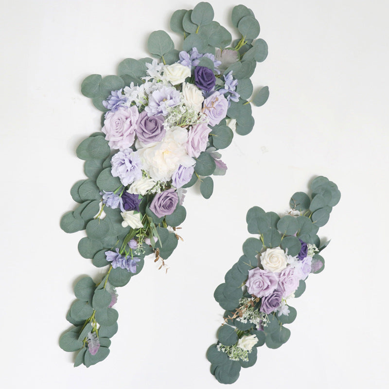 Purple Rose Arch Flowers for Wedding Party Decor - KetieStory