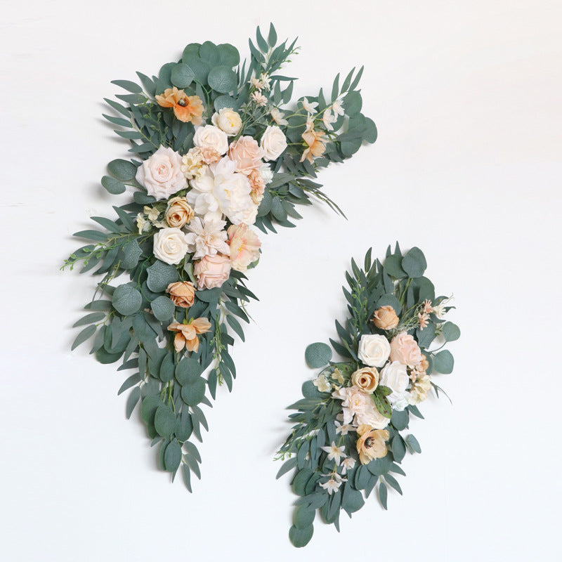 Light Champagne Arch Flowers for Wedding Party Decor - KetieStory