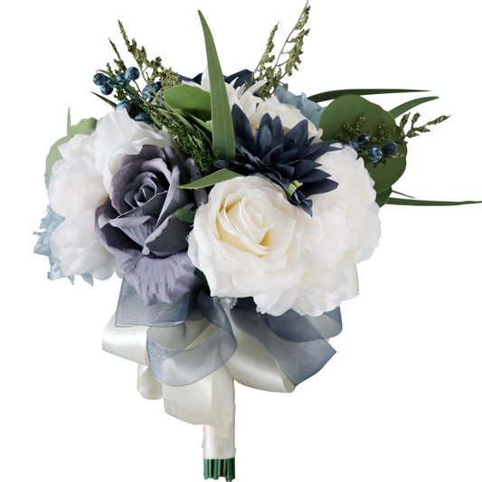 Bridal Bridesmaid Bouquets Haze Blue - KetieStory
