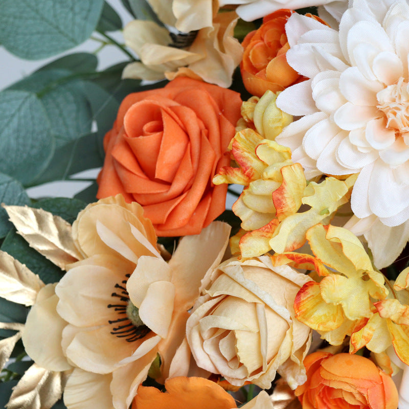 Champagne Orange Flower Set for Wedding Party Decor - KetieStory