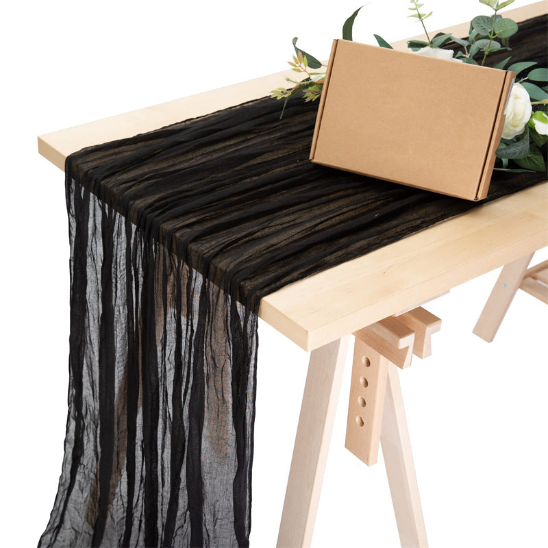 Tablecloths and Linens with Black Curtains for Weeding Parties Ceremony Photography Banquet Event Party - KetieStory