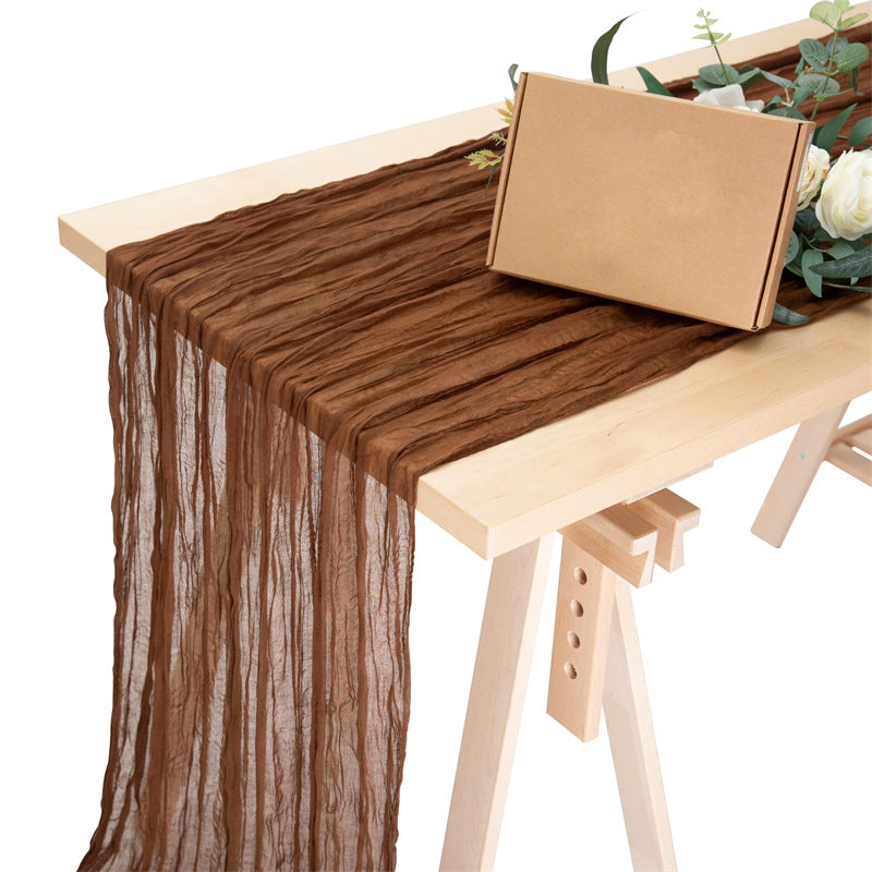 Tablecloths and Linens with Caramel Curtains for Weeding Parties Ceremony Photography Banquet Event Party - KetieStory