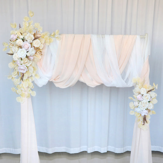 Champagne White Flower Set for Wedding Party Decor - KetieStory