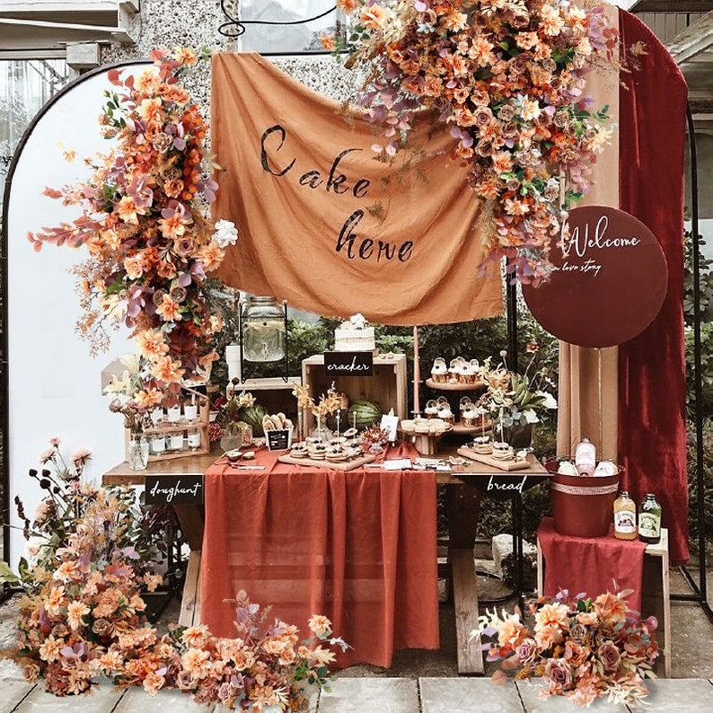 Coffee Wedding Archway Flower for Wedding Party Decor Proposal - KetieStory