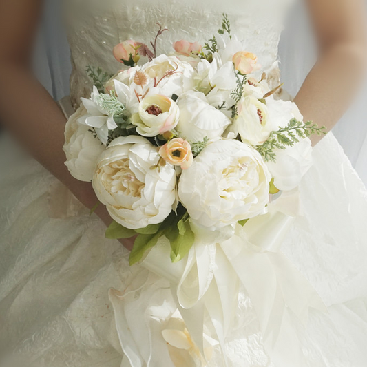 Bridal Bouquet White for Wedding Party Proposal - KetieStory