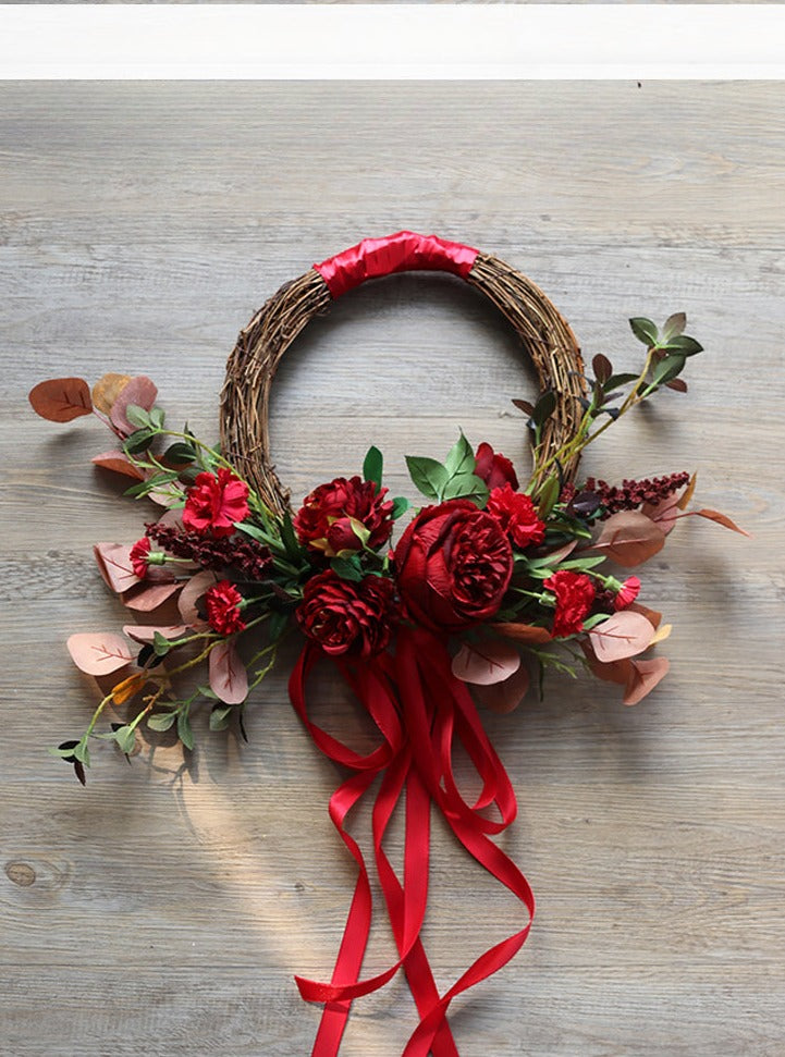 Wreath Red Rose for Wedding Party Proposal Decor