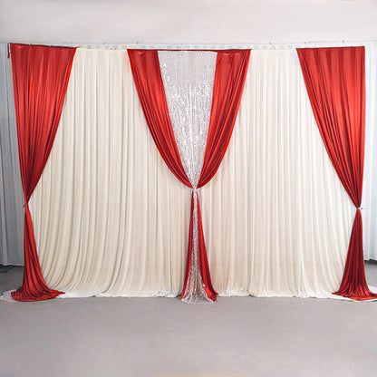 Ice Silk Draping Curtains Drapes Backdrop for Weeding Parties Ceremony Photography Banquet Event Party - KetieStory