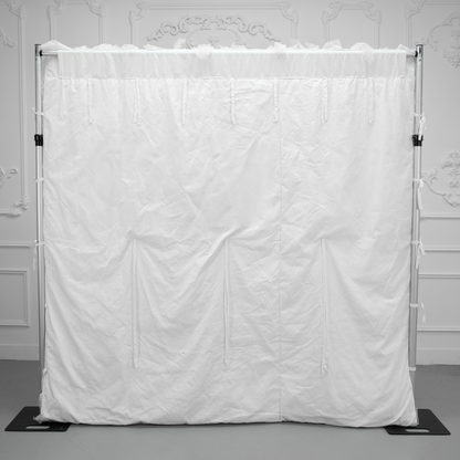 8×8ft White Sheer Tulle Decorative Wall Backdrop for Wedding Party Event