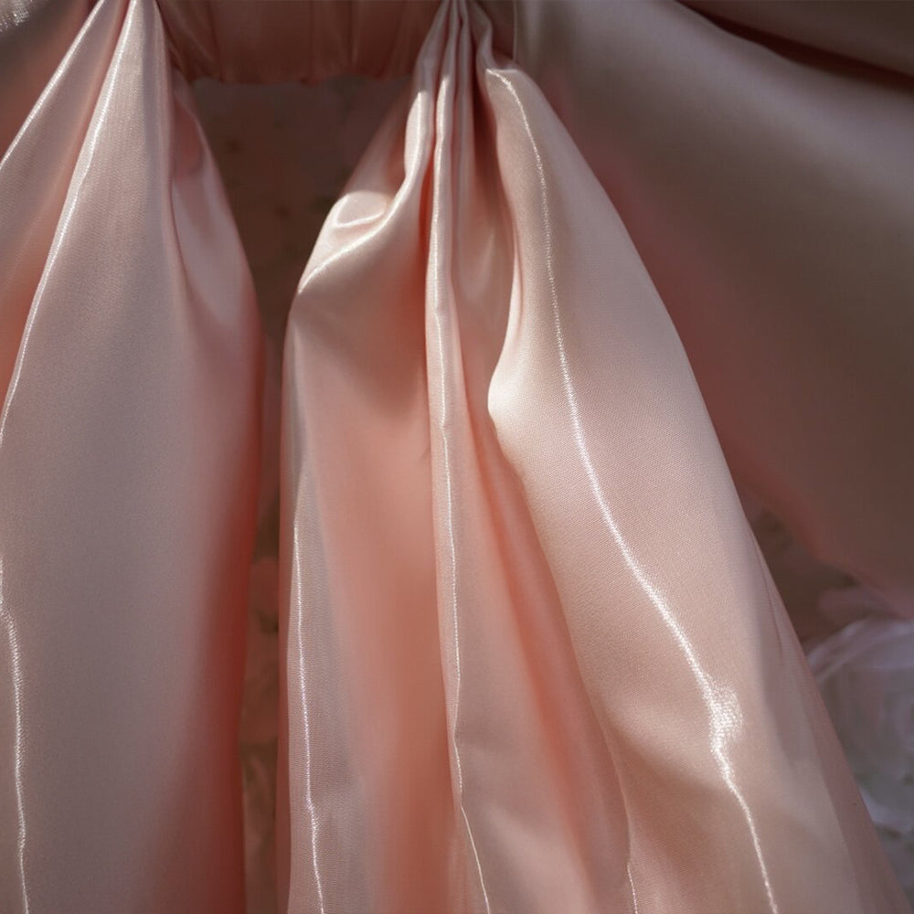 Pink 1.96x3.93ft Large Bow Fabric with Long Tail for Party Events