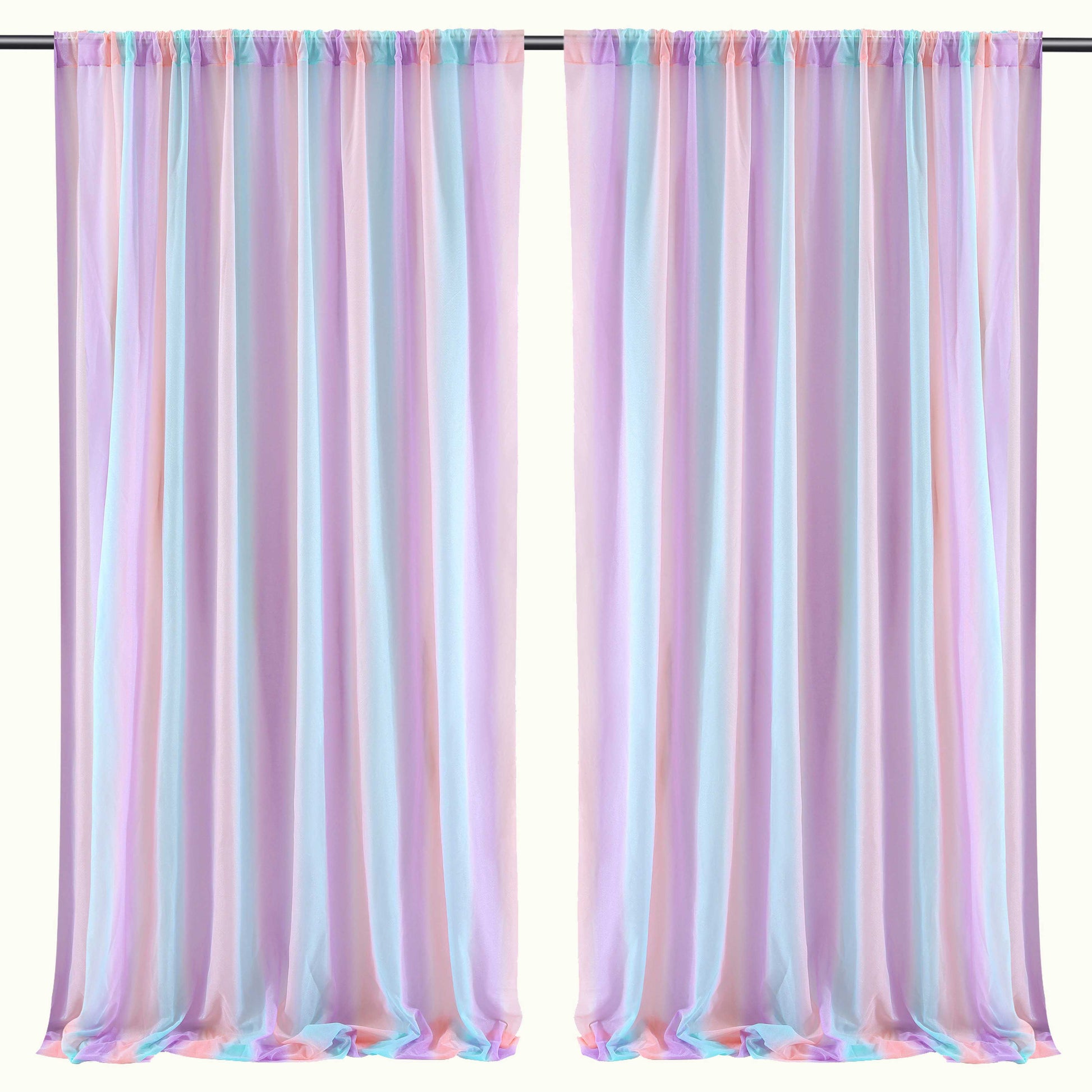 Chiffon Draping Curtains Draps Backdrop for Weeding Party Baby Shower Ceremony Window Decor - KetieStory
