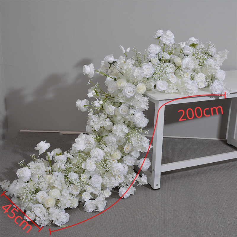 White Rose Flower Arch Set for Wedding Party Proposal Decor - KetieStory