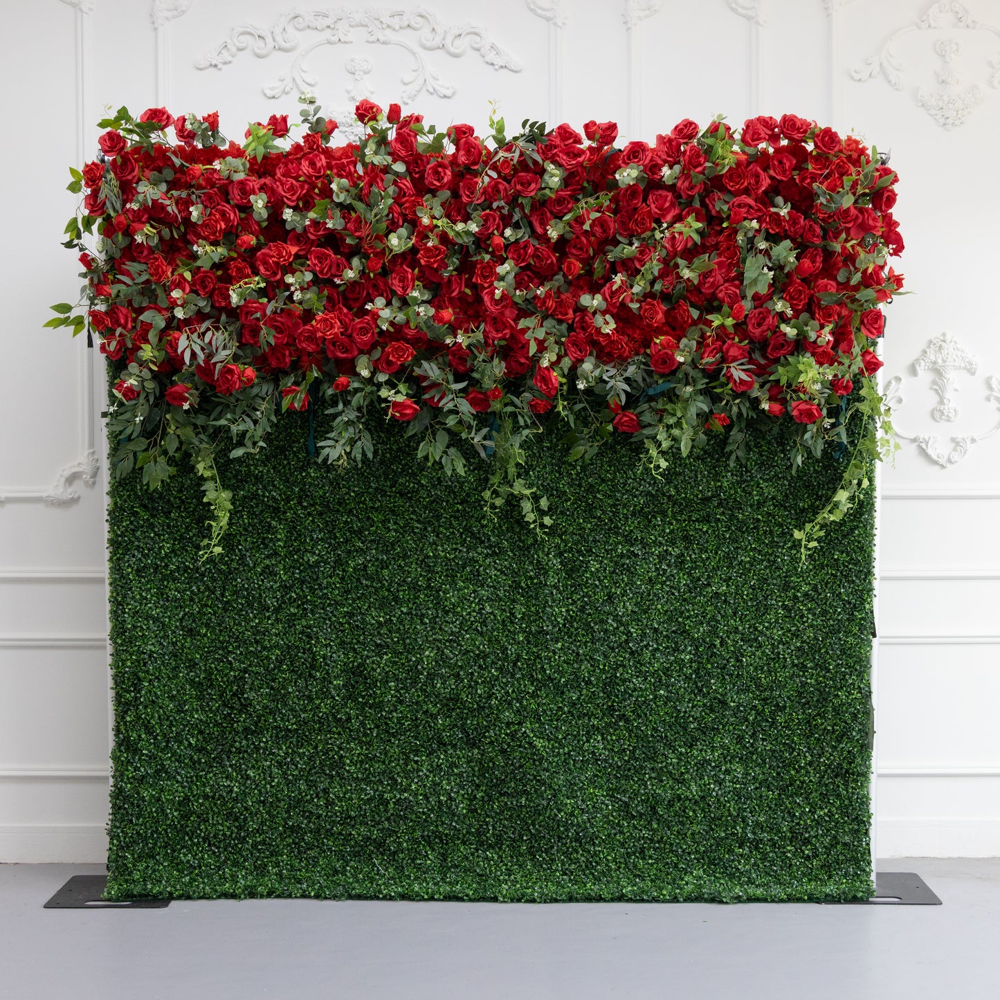 Flower Wall 3D Red Rose Florals Cover Wedding Party Proposal Decor