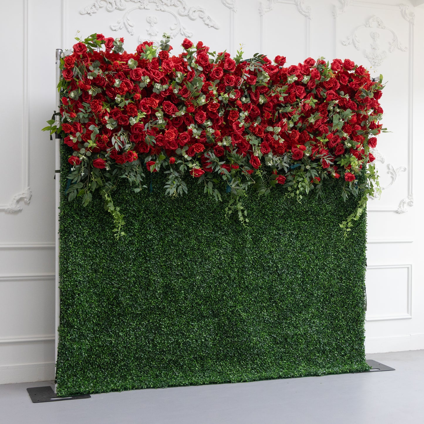 Flower Wall 3D Red Rose Florals Cover Wedding Party Proposal Decor