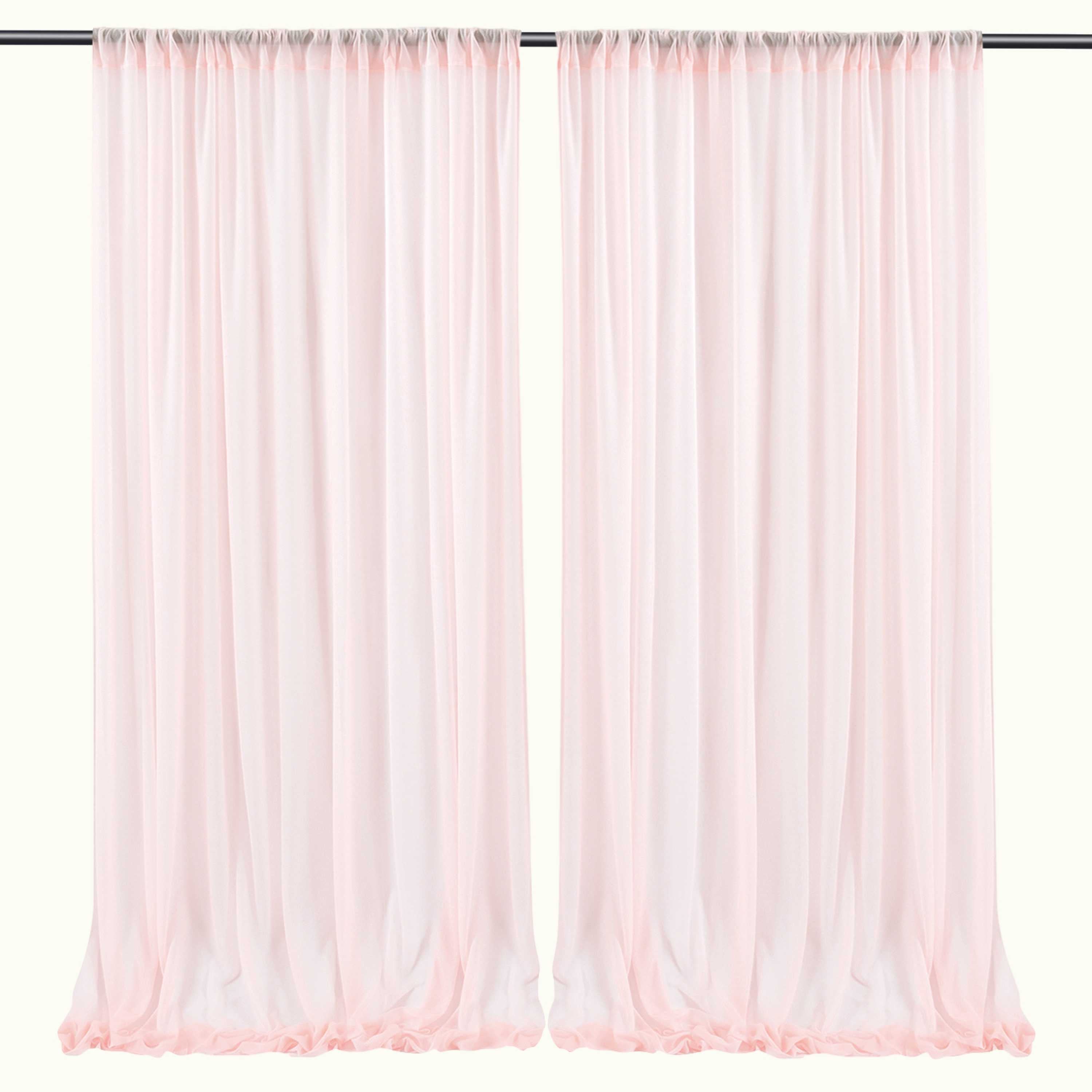 Chiffon Draping Curtains Draps Backdrop for Weeding Party Baby Shower Ceremony Window Decor