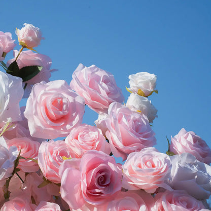 8x8ft Blush Pink Heart-Shaped Wedding Arch for Romantic Party Decor