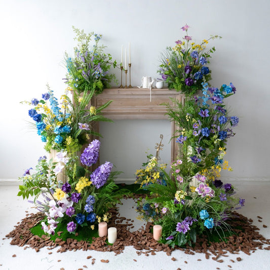 100% handmade, the green garden hanging flower set provides a lifelike appearance and is easy to set up. 