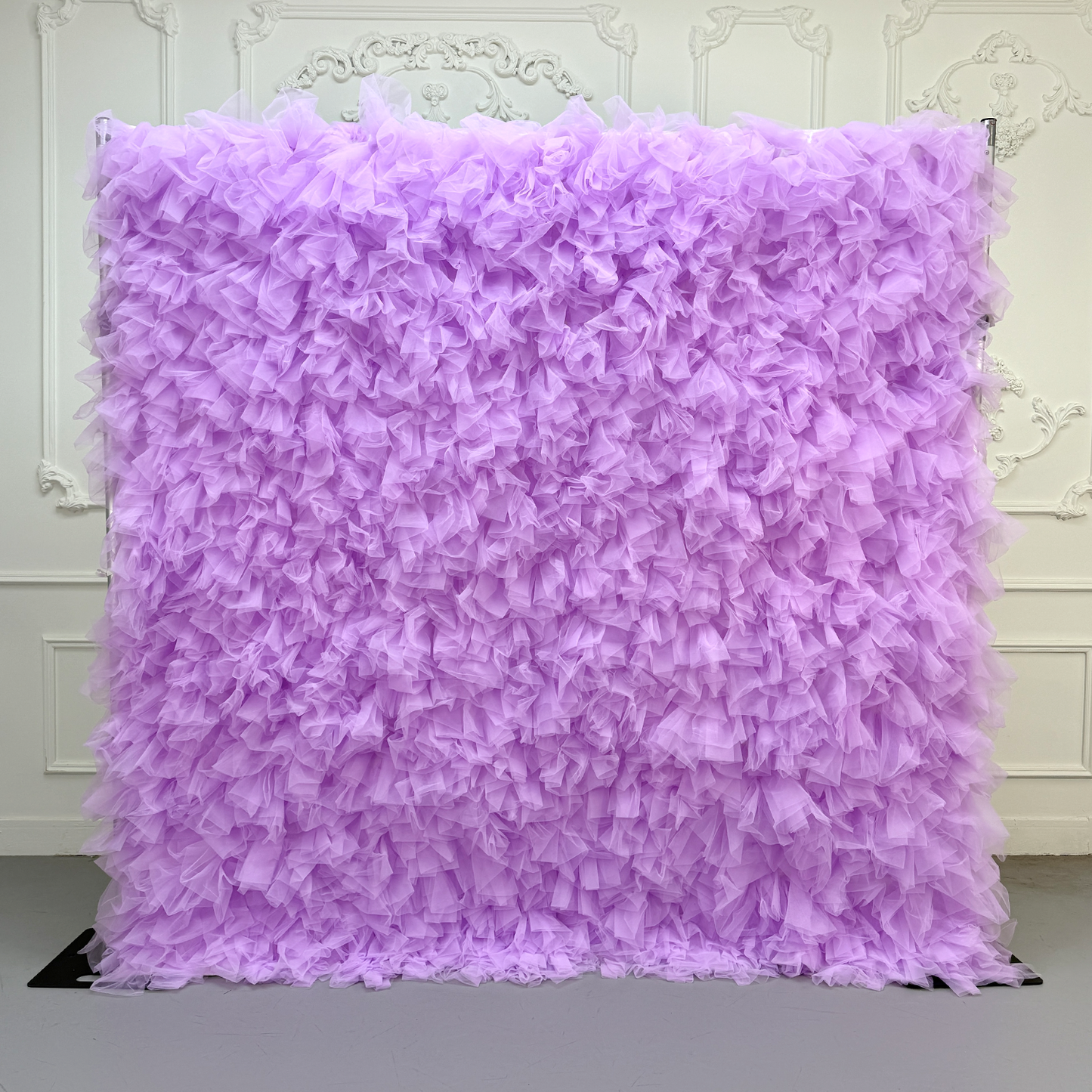 8×8ft Purple Sheer Tulle Decorative Wall Backdrop for Wedding Party Event