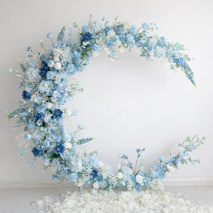 100% handmade, the sky blue moon flower arch provides a lifelike appearance and is easy to set up. 