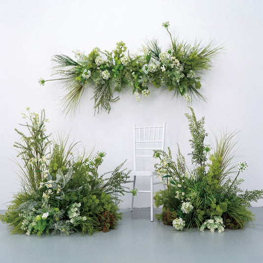 100% handmade, the green hanging flower set provides a lifelike appearance and is easy to set up. 