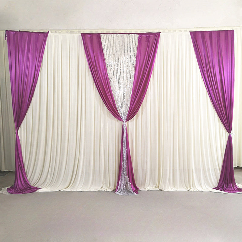Ice Silk Draping Curtains Drapes Backdrop for Weeding Parties Ceremony Photography Banquet Event Party - KetieStory