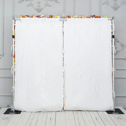 The fabric backing of flower wall.