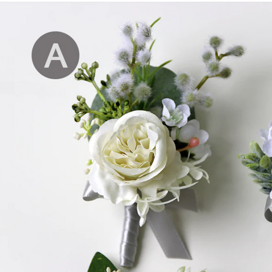 Corsages Gray Series for Wedding Party Proposal Decor - KetieStory