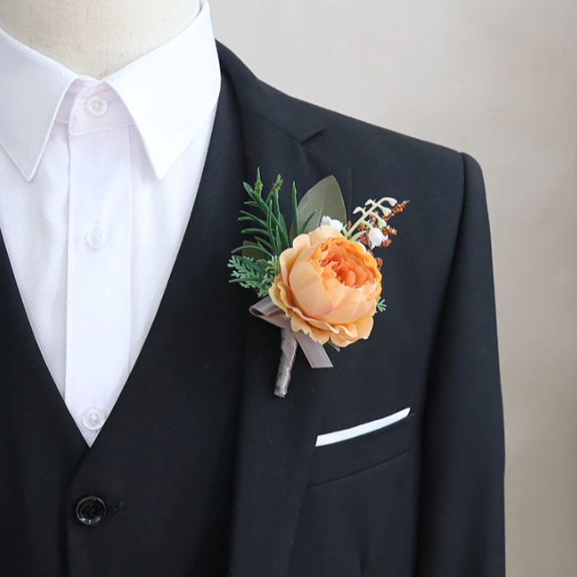 Corsages Champagne Series for Wedding Party Proposal Decor