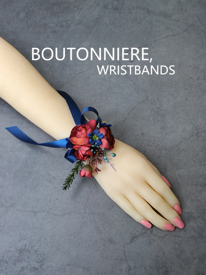 Wrist Flowers Corsages Series for Wedding Party Proposal Decor