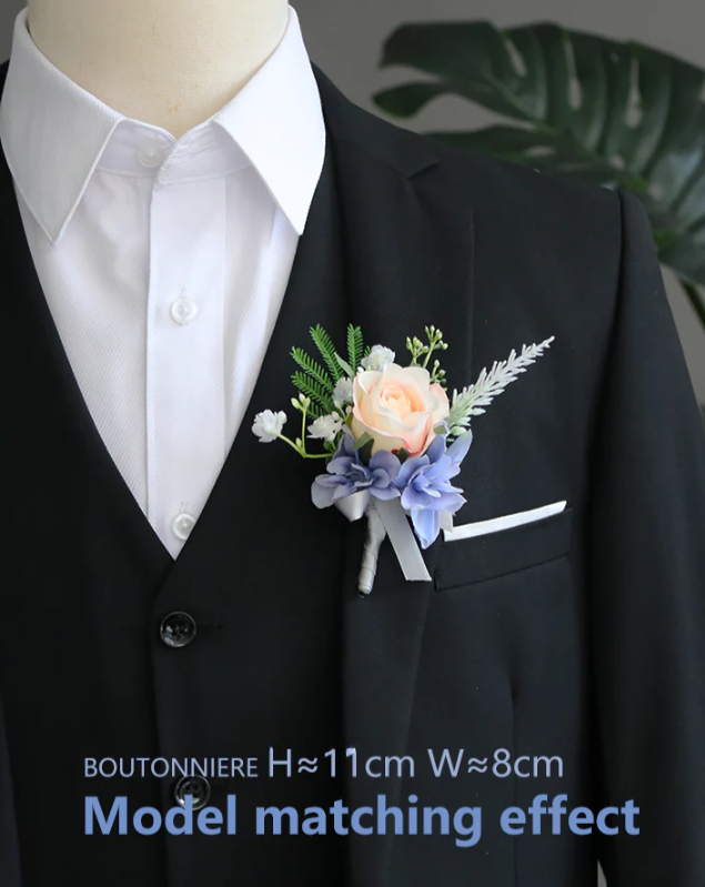 Wrist Flowers Corsages Blue Pink for Wedding Party Proposal Decor - KetieStory