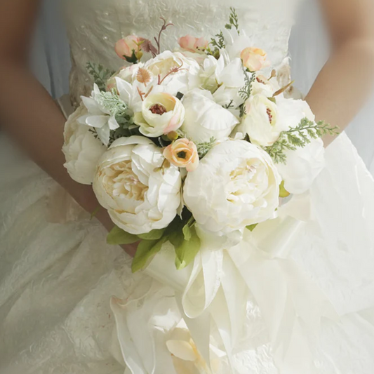 Bridal Bouquet White for Wedding Party Proposal - KetieStory