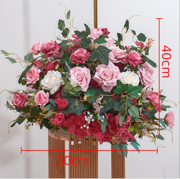 Hydrangea Roses Arrangement  for Wedding Party Decor Proposal