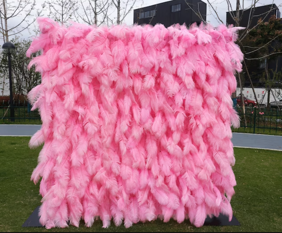 Ostrich feather deals fabric