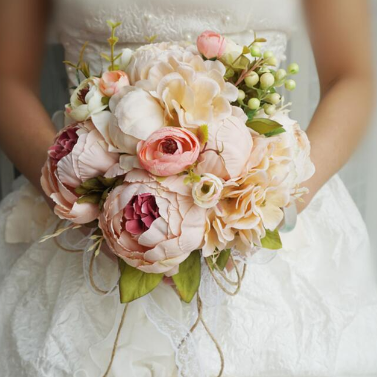Round Bride Bouquet in Pink