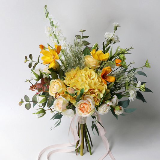 Bridal Bouquet Autumn Orange Green for Wedding Party Proposal - KetieStory