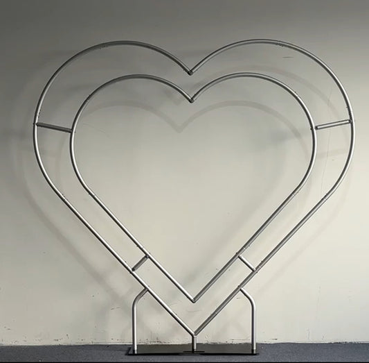 Flower Arch Heart Shaped Red Roses Floral Set Fabric Backdrop Proposal Wedding Party Decor - KetieStory