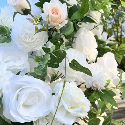 Lightning Deals: Flower Arch White Set Artificial Wedding Floral Pillars