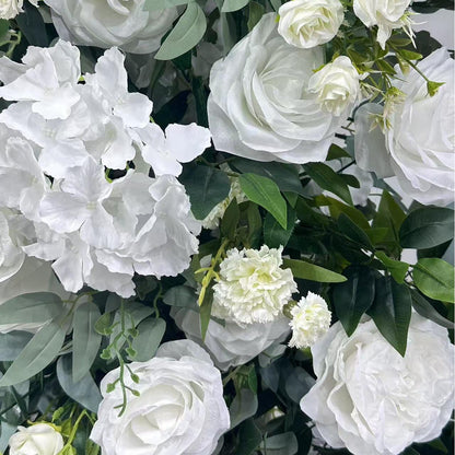 Flower Arch White Green Flower Pillar for Event Wedding Proposal Party Decor