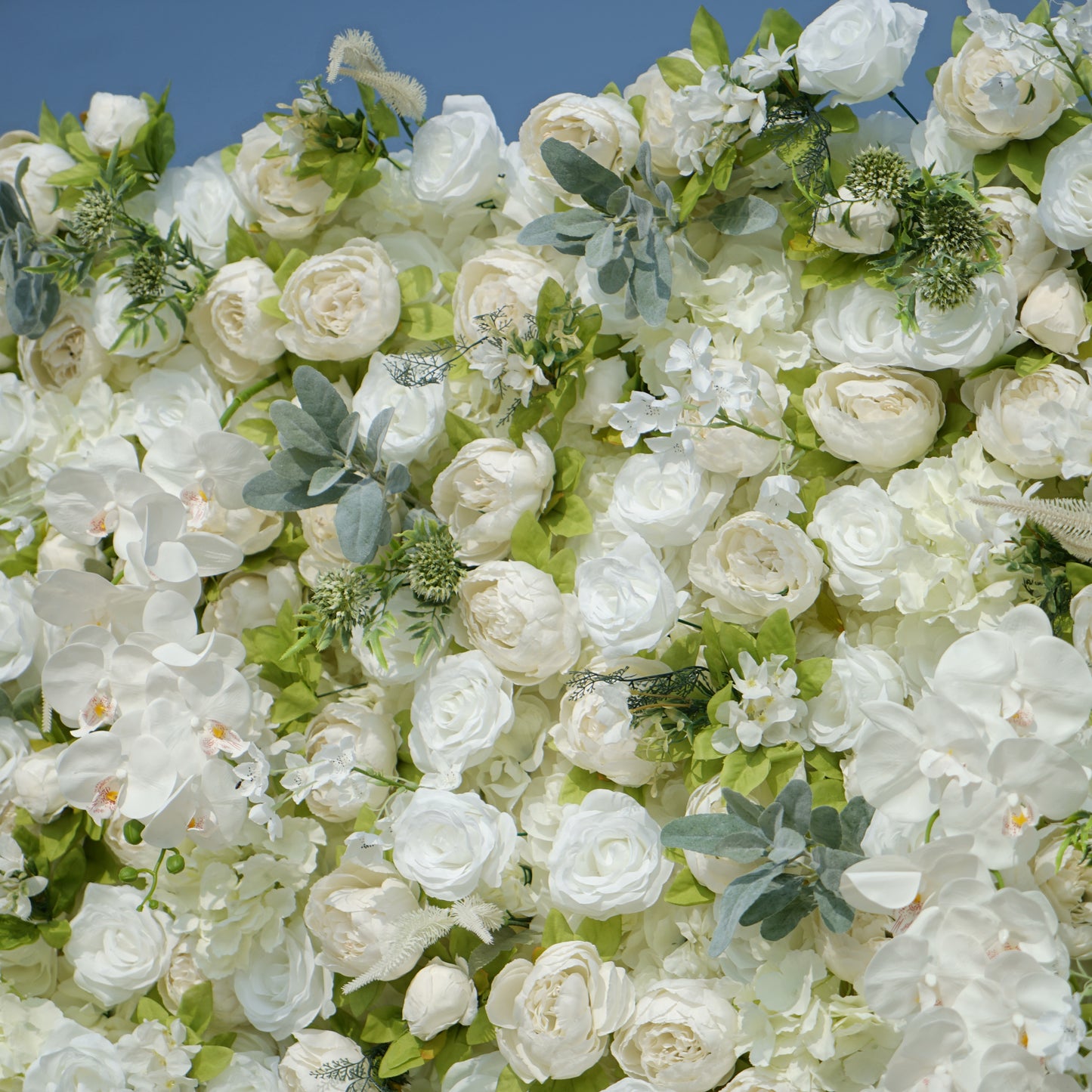 Flower Wall 3D White Peony Fabric Rolling Up Curtain Floral Backdrop Wedding Party Proposal Decor