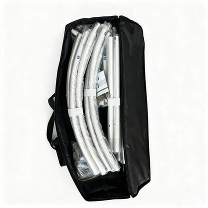 CP SALE 8*8ft White Rose Heart Shaped Flower Arch with Stand and Free Handbags